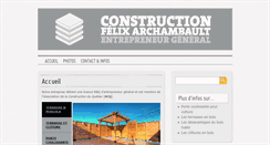 Desktop Screenshot of constructionarchambault.com